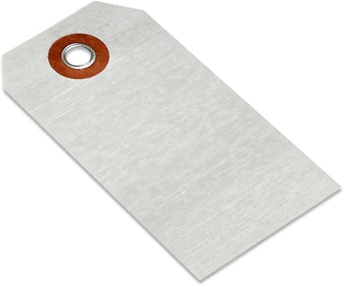 SmartSign Debossable Dead-Soft Aluminum Indentable Blank Write-On Marking Tags | 1.625" x 3.125", Pack of 100