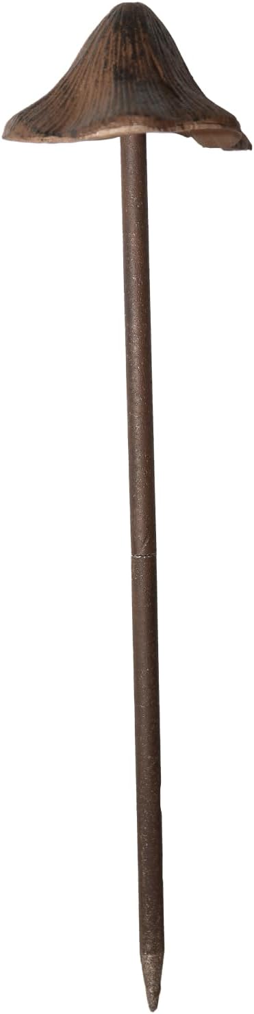 Carvers Olde Iron Decorative Garden Hose Guide Stake – 19" Solid Aluminum Heavy Duty Hose Protector for Landscaping, Flower Beds & Yard Edging - Mushroom