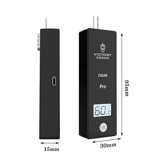 Digital Cigar Humidity Meter Portable Electric Moisture Guage Tester Reader Humidor Hygrometer Needle LCD Display Smoking Tobacco Accessories Gifts