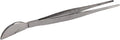 TOPINCN Bonsai Tweezers, Stainless Steel Long Plant Tweezers with Moon Spatula Head, Home Garden Potted Loosening Soil Plan Grass (Straight)