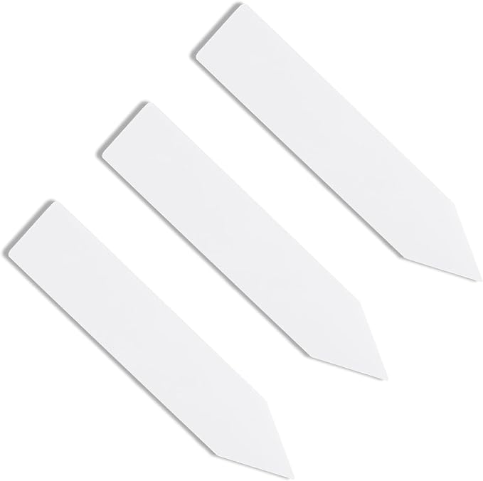 Quluxe 200 Pcs 2" White Plant Name Tags Plant Label Stakes Plastic Garden Markers for Outdoor Garden