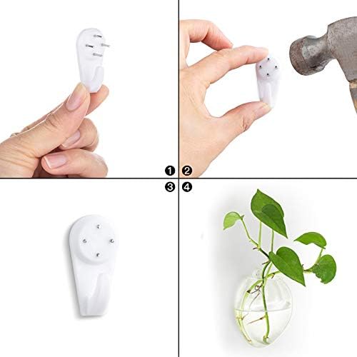 NUPTIO Hanging Planter Wall Terrarium: Glass Plant Holder 4 PCS Water Planting Vases Succulents Container Hydroponics Pots Clear Propagation Station Airplant Display for Office Home Living Room Gifts