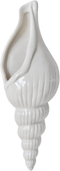 Ceramic Hanging Planter Wall Planter Modern Flower Plant Pots Seashell Conch Flower Vase Home Decor Living Room Background Wall Decorated Plants Planter Hanging Planters (A)
