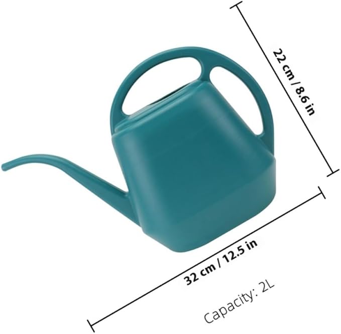Long Spout Watering Can 2l Sprinkling Kettle for Indoor Outdoor Plants Succulent Gardening Water Pot in Dark Green