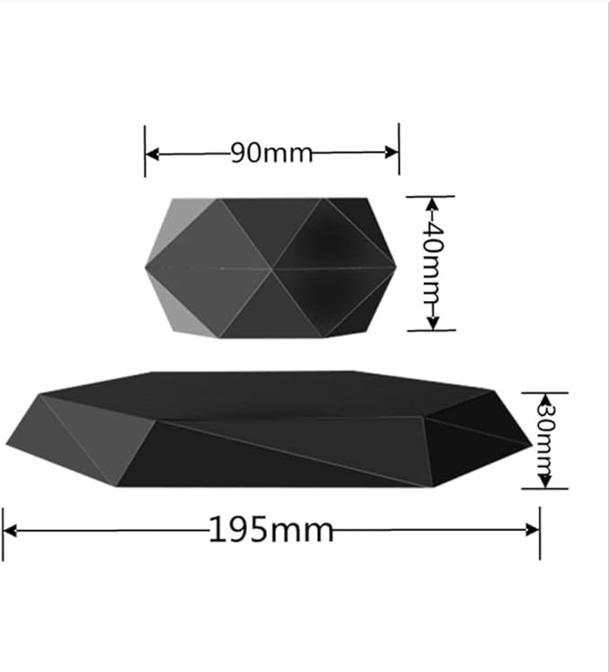 LMingKun Floating Plant Pot,Planting Flower pots,Levitating Plant Pot,Magnetic levitation,Floating Plant,Hanging Flower pots,Suspendded Flowerpot,Hanging planters (Black)
