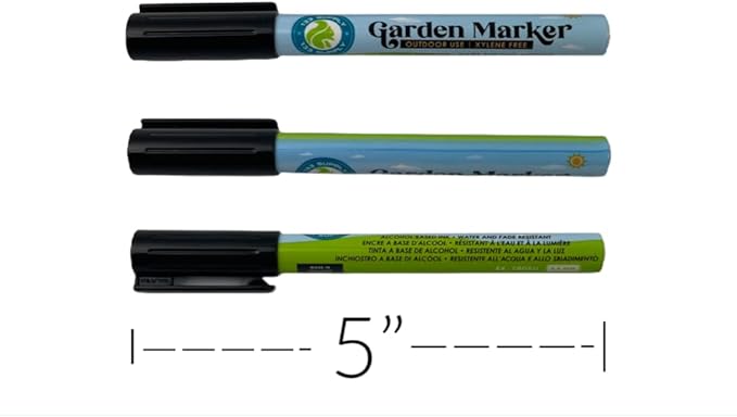 Permanent Black Markers - 4 Pack Garden Marker Pens (No Plant Tags) - 133 Supply