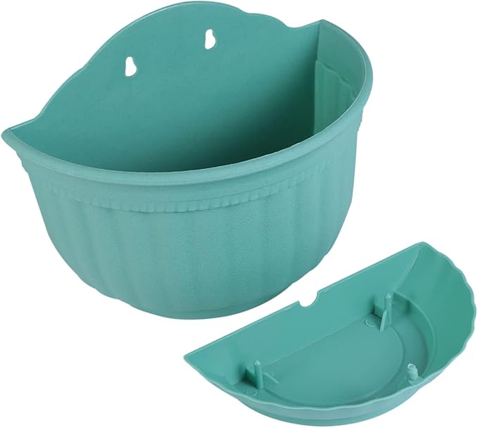 POPETPOP 2pcs Modern Geometric Wall Pot Indoor Plant Hanging Planter Plastic Flowerpot Hook Space Saver for Home
