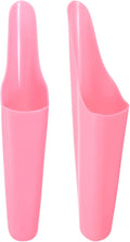 M METERXITY 2-Pack Bonsai Soil Scoops, Plastic Garden Soil Scoops Bucket Shovel Potting Scoopers for Transplanting/Flower Planting/Plant Succulent, Colorful Small Gardening Tools [Pink]