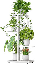 MTB Garden 4 Tier Metal Plant Stand for Indoor Outdoor Flower Pot Display Planter Shelf, White
