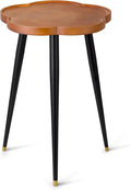 KINNARY Plant Stand Indoor, Wood Plant Table Plant Holder with Raised Design,Heavy Duty Metal Flower Pot Stand, Mid Century Modern Home Decor Small Side End Table（Clr.1-Flower 16" H）
