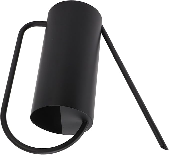 Watering Can, Wide Application Rustproof Long Spout Watering Pot Stainless Steel for Garden (Black)