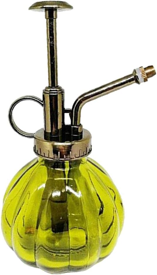 Vintage Glass Watering Spray Bottle Plant Mister - Adjustable Pressure Sprayer for House Plants - Elegant European Style Watering Can - Perfect for Garden and - Green
