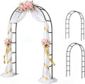 Thorise 7.9 Ft H x 4.6 Ft W Metal Pergola Arbor,Assemble Freely 2 Sizes,for Various Climbing Plant Wedding Garden Arch Bridal Party Decoration Wide Arbor, 1 Pack