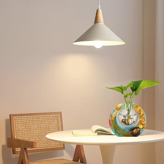 Wholesale Hydroponic Silicone Epoxy Resin Mold Round Frame Nordic Design Flower Plant Vase Concrete Mould with Plastic Bottles for Desktop Decoration Making, Home Decor