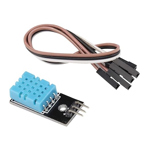 6PCS Digital DHT11 Temperature Humidity Sensor Module Temperature and Humidity Detector 3.3V-5V 20%-95% Environmental Temperature Humidity Induction Probe with Wires