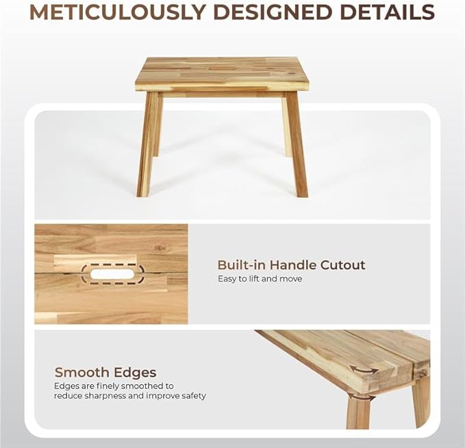 ARROWSTONE Solid Wood Bench for Entryway, Make Up Bench, Bed Bench, Dining, Plant Stand - Wooden Bench Indoor (26 inches)