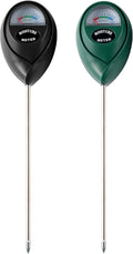 2 Packs Soil Moisture Meter, Plant Water Meter for House Plants, Soil Tester Test Kit Soil for Garden Lawn Farm Indoor & Outdoor Use, No Battery Required (Black & Green)