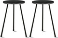 KINNARY Black Tall Plant Stand Indoor Set of 2, Mid Century Wood Plant Table for Flower Pots, Metal Plant Holder, Modern Home Decor Small Round Side End Table (11.8"x20")