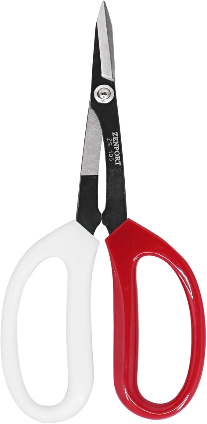 Zenport ZS105 Deluxe Scissors for Garden, Fruits and Crafts, 6.5-Inch, Box of 12, Red/White, ZS105-12PK