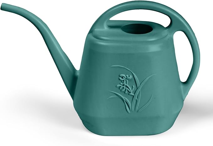 ZXJ Grip Plant Watering Can - for Indoor and Outdoor Home Garden Plants - with Long Spout - Emerald Green - 1/2 Gallon