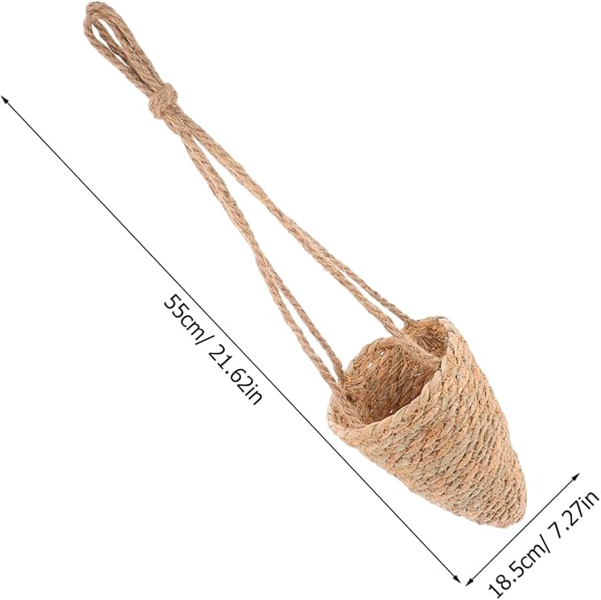 Outdoor Hanging Plants Seagrass Flower Pot Cover Scandinavian Fruit Basket Rattan Flower Basket Decorative Vase