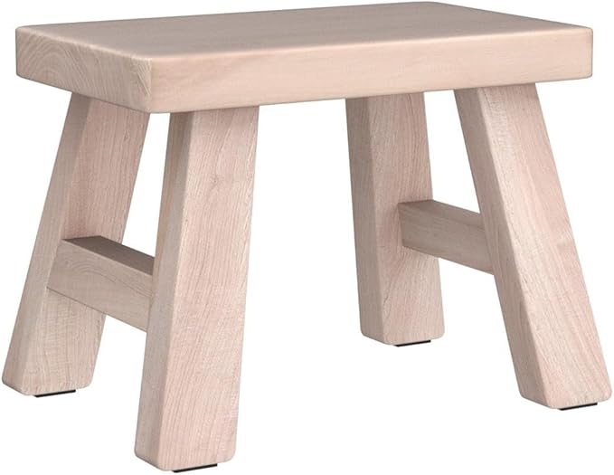 Unfinished Step Stool Footstool Wooden 11 inch for Kids Adults Plant Stand Plant Stand Fishing Stool Wood Small