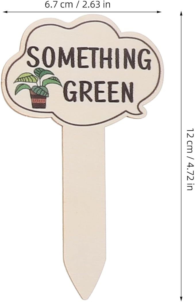 Lurrose 15PCS Wooden Garden Plant Markers Funny Printed Words Reusable Succulent and Vegetable Labels Indoor Outdoor Plant Tags Home Garden