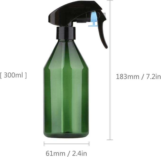 driew Plant Mister Spray Bottle, Plant Mister Water Spray Bottle for Plants Misting Bottle Water Fine Mist, Cleaning Solutions, Gardening, Indoor, Outdoor (Green - 10oz)