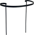 Décor Wow Garden Ornament Metal Half Round Plant Support Stake, 21” Wide x 37” Tall, Black