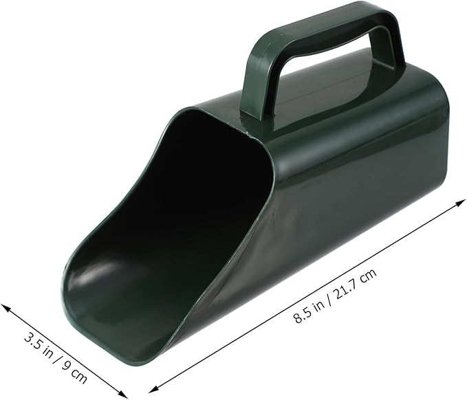 Kisangel Garden Soil Scoop Plastic Bucket Shovel 8.54 Inch for Planting Succulents Soil Sifting and Transplanting Tool
