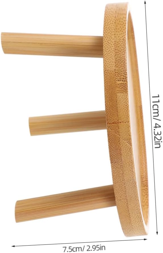 DOITOOL Indoor Wooden Plant Stand 4.33 Inch Flowerpot Tray Holder for Succulents Vase Display Stool Lightweight Decorative Shelf for Home and Tabletop