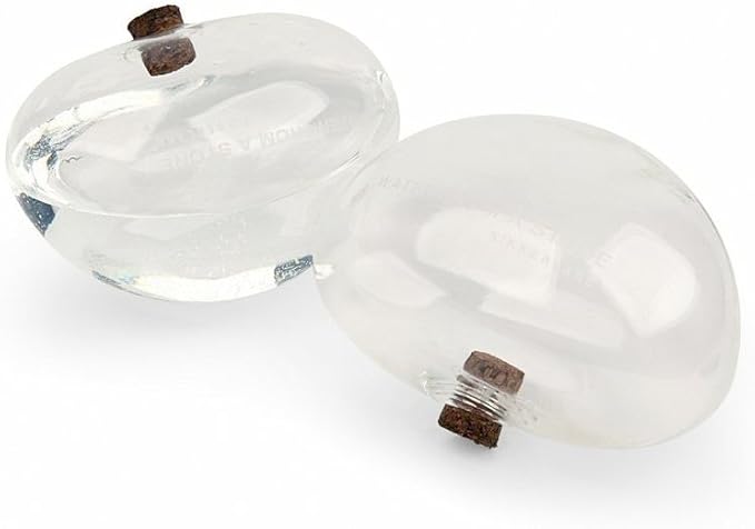 Kikkerland Water from a Stone Hand Blown Glass Automatic Self-Watering Plant Globes, Set of 2