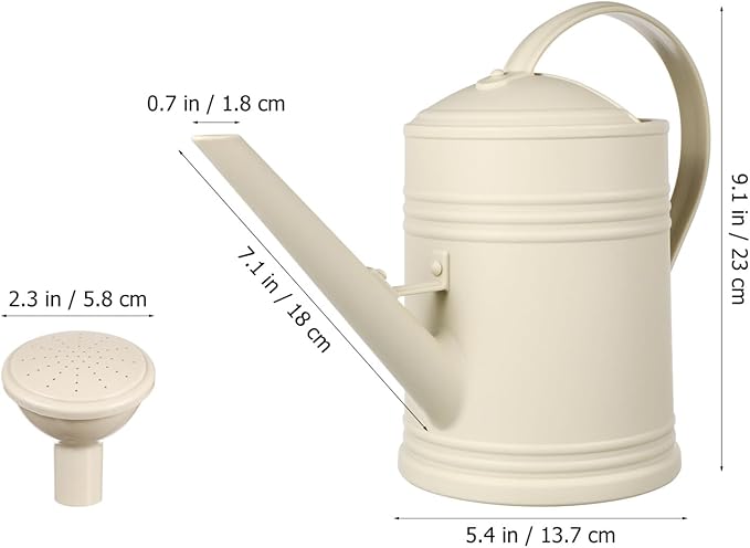 Milisten Watering Can for Indoor Plants 2L Garden Watering Cans for House Flower Long Spout Watering Can for Indoor and Outdoor, Home and Garden Plants, 35x23cm, White