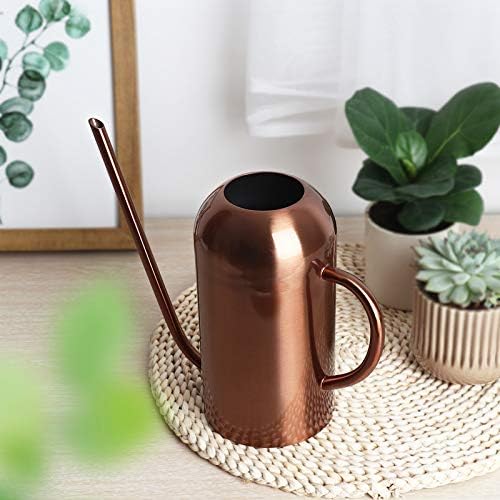 Watering Can, Stainless Steel Watering Pot for Outdoor and Indoor House Plants 40oz/1.3L, Bronze