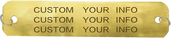 50 Pack Custom Brass Trap Tags – Personalized Laser Engraved Brass Trap Tags for Crab & Lobster Traps, Trapping Supplies, Garden Plant Labels, Equipment Marking