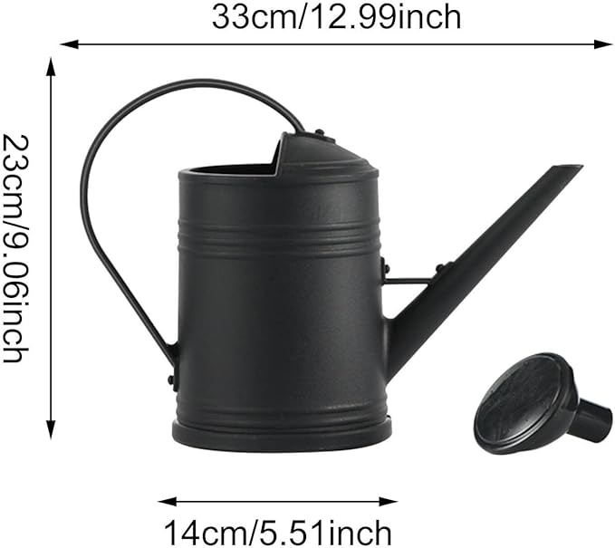 0.5 Gallon Watering Can Indoor Plants,Plastic Long Spout Watering Can with Removable Nozzle and Handles,Mini Watering Can for House Succulent Bonsai Garden Flower Indoor Plants Office