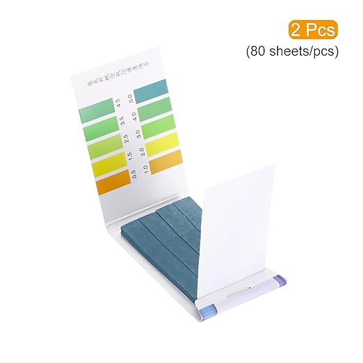 PATIKIL PH Test Strips 0.5-5, 2 Pack 160 Indicator Papers Litmus Tester for Water Food Soil Alkaline Acid Testing