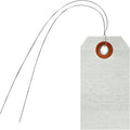 SmartSign Debossable Dead-Soft Aluminum Indentable Blank Write-On Marking Tags | 1.625" x 3.125", Pack of 100 Pre-Wired Tags