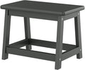 Wooden Step Stool, Foot Stool, Shoe Bench, Small Side End Table, Small Sofa Foot Stool for Bathroom Living Room Bedroom Kitchen Entryway Modern Sturdy 16.5x11x11.8inchs (Black)