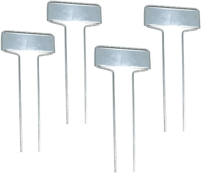 Pack of 25pcs Metal Plant Labels Garden Markers Reusable Nursery Stakes Tags Name Plate for Greenhouse Flower, Herbs, Vegetables, Seedlings, Shrubs (Zinc,S(6.1x2.56x0.08inch))