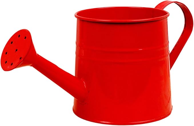 1.6L Watering Can for Indoor Outdoor Plants, Modern Small Watering Cans, Metal Flower Watering Can, Long Spout Watering Can-Colorful Plant Waterer for Indoor Bonsai Plants Garden Flowers (Red)