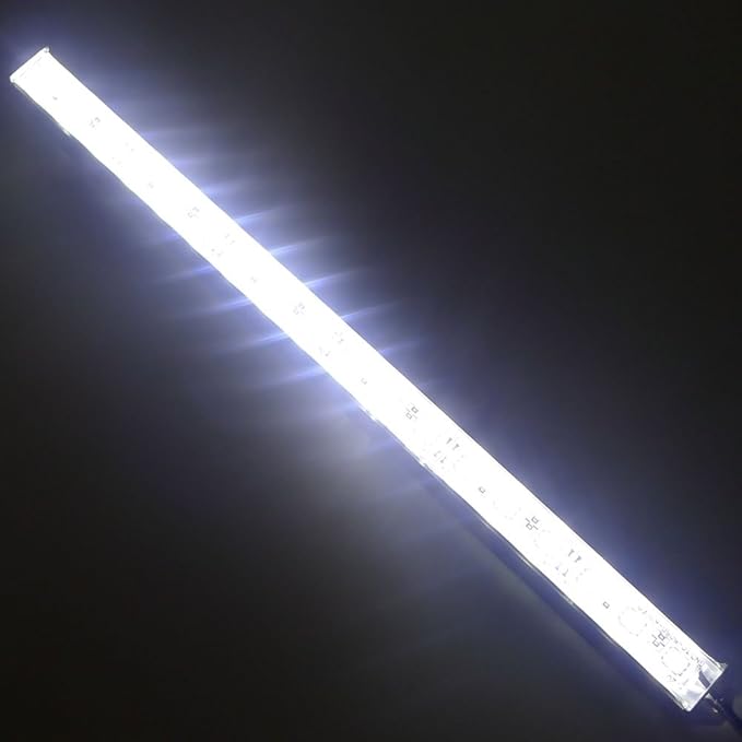 LEDENET® 12" 6500K-7000K White Super Bright 18LEDs 5050 Aquarium LED Strip Lighting Waterproof Aluminum Lighting 12V DC LED Linear Bar Lamp (Cold White, 12" Long)