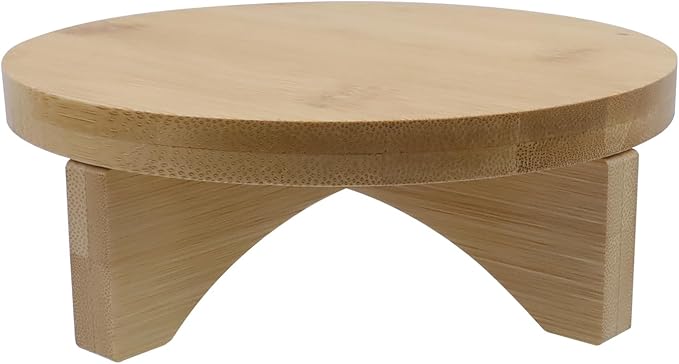 Oedema 6 Inch Indoor Plant Stand Round Solid Wood Flower Stand Mid Century Modern Plant Stand for Displaying, Small Plants, Desktop, Office & Home Decor, 6.02inch/153mm