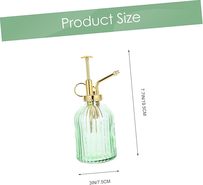 Vintage Glass Plant Mister Spray Bottle 350ml Capacity for Indoor and Garden Use Elegant Watering Pot Fine Mist Nozzle for Succulent and Houseplant Care