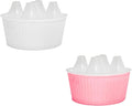 Tulip Planter, Planting Pot 3/5 Hole Design Vertically Ribbed Body Sturdy Base, Bulb Planter for Hydroponic Growing for Tulips Daffodil Bulbs(5Hole-WH+PK)