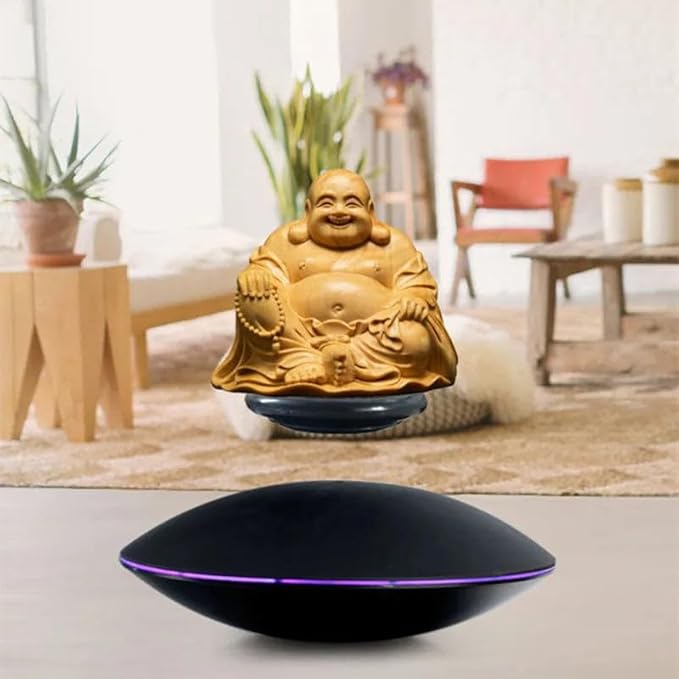 Magnetic Levitating Display Stand - 360 Rotating Floating Magnetic Display for Levitating Decor & Gifts - Stable Levitation Platform for Desk Decor - Showcase Models, Gadgets, or Collectibles