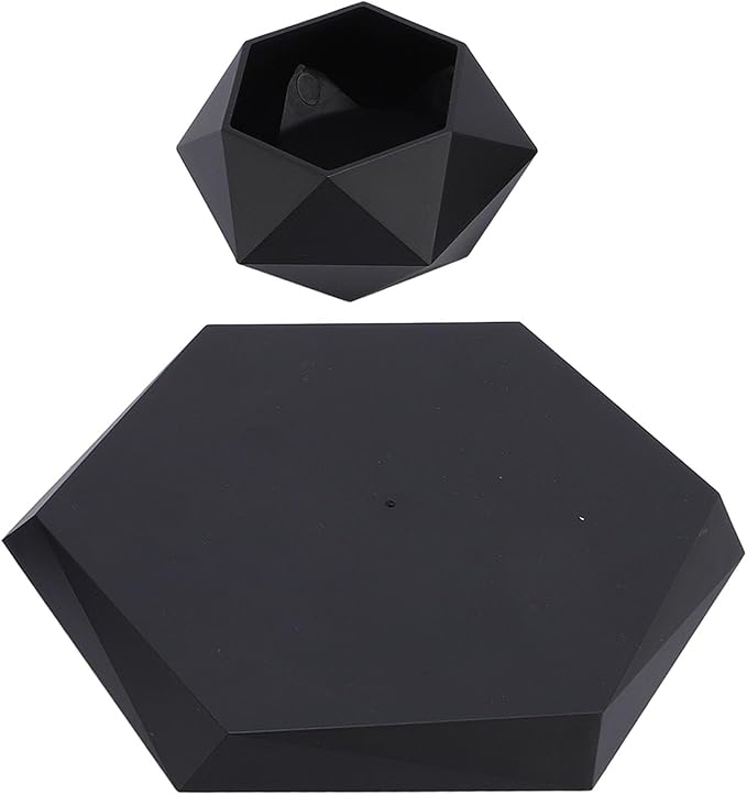 Floating Plant Pot Resin, 360 Degree Rotation, Magnetic Levitating Planter - Silent Levitation Technology, Modern Indoor Decor for Home and Office