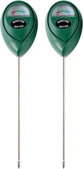 Soil Moisture Meter, 2 Pack Plant Water Meter Soil Meter Moisture Sensor Hygrometer for Indoor Outdoor Plant Care,No Battery Needed(Green)