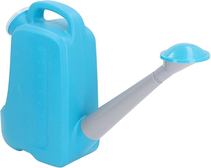 Garden Watering Can with Water Level Indicator, Large Outdoor Plant Waterer for Lawn Garden Yard, Comfort Grip Handle, Dark Blue