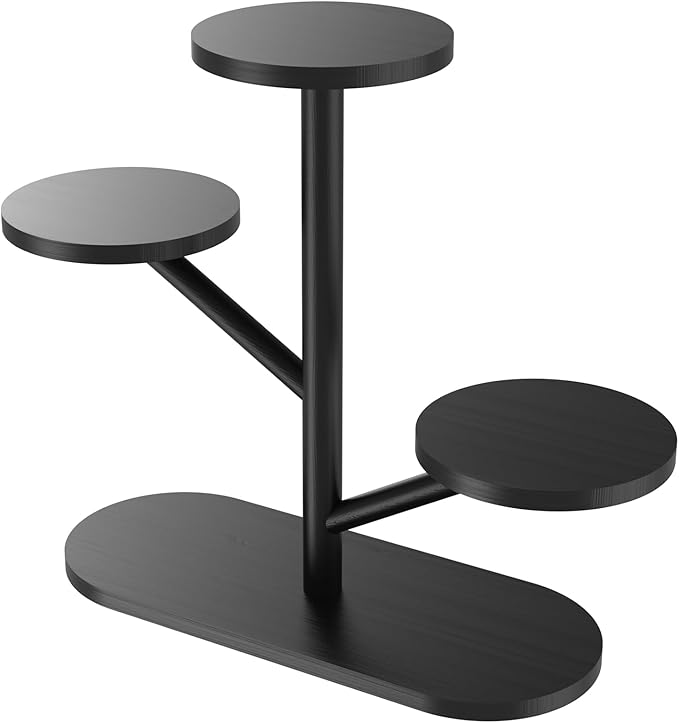 NiHome Tree-Shaped Bamboo Display Stand for LEGO Botanical Collection Sets, Multi-Tier Showcase Figurine Display Shelf Riser for Collectibles and Room Decor, Perfume Riser Holder, Tabletop Plant Stand